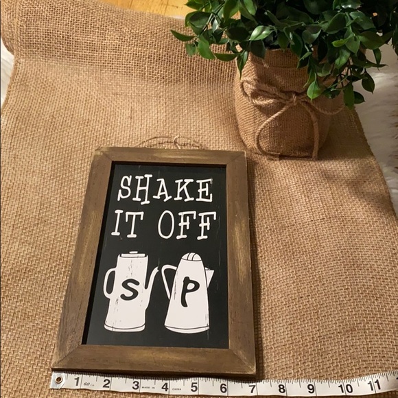 Pier 1 Other - Farmhouse distress Shake it off Salt  Pepper Sign